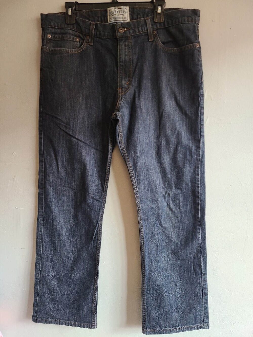 Men's 38" x 30" Levi's Signature dark wash slim straight denim jeans